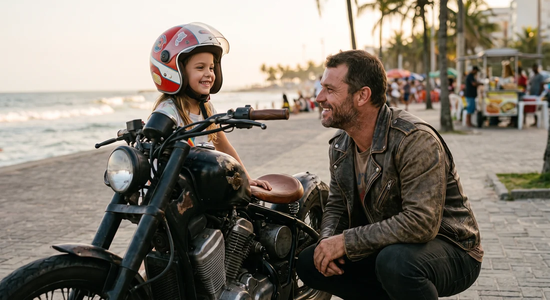 Pai e filha motociclistas — a força por trás da causa